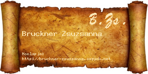 Bruckner Zsuzsanna névjegykártya