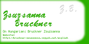zsuzsanna bruckner business card